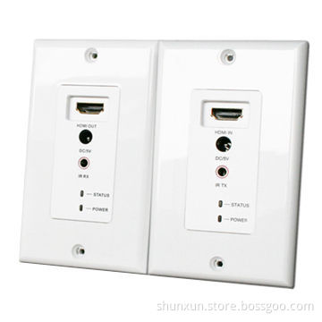 30m HDMI Wall Plate Extender, Supports CEC 3D and IR Control, Over 30m Cat5e Cable